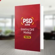Greeting Card Mockup Free PSD