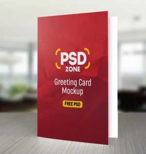 Greeting Card Mockup Free PSD