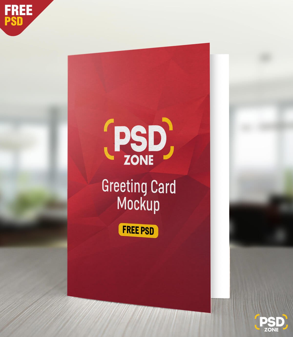 Greeting Card Mockup Free PSD