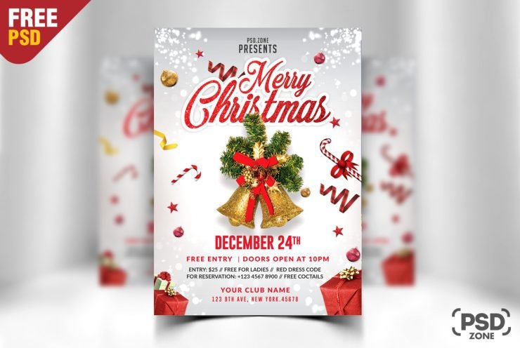Merry Christmas Flyer Free PSD