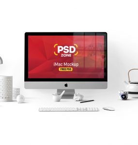 iMac Mockup Free PSD