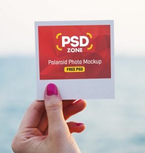 Polaroid Photo Mockup PSD