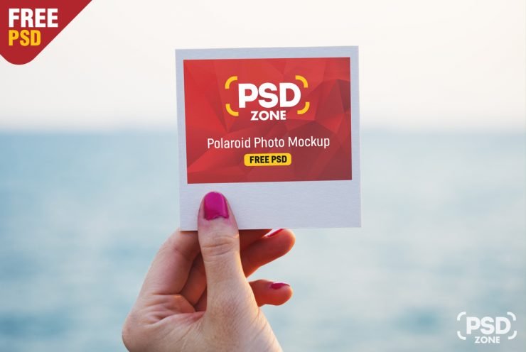 Polaroid Photo Mockup PSD