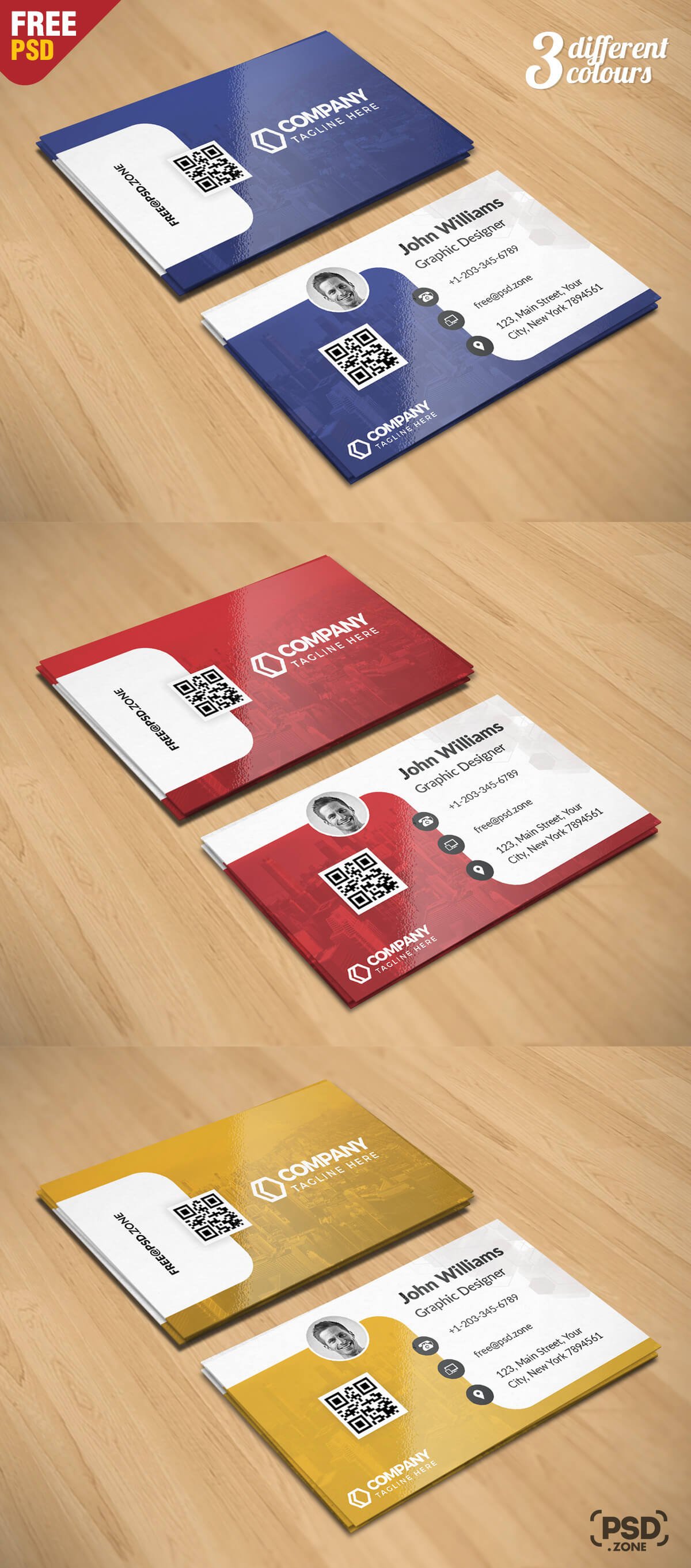 Free Business Card PSD Set