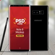 Galaxy Note 8 Mockup Free PSD