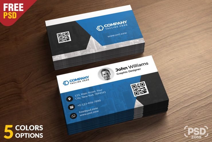 Corporate Business Card Free PSD Bundle