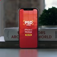 Photorealistic iPhone X Mockup Free PSD