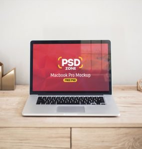 Macbook Pro on Desk Mockup