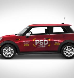 Mini Cooper Mockup Free PSD