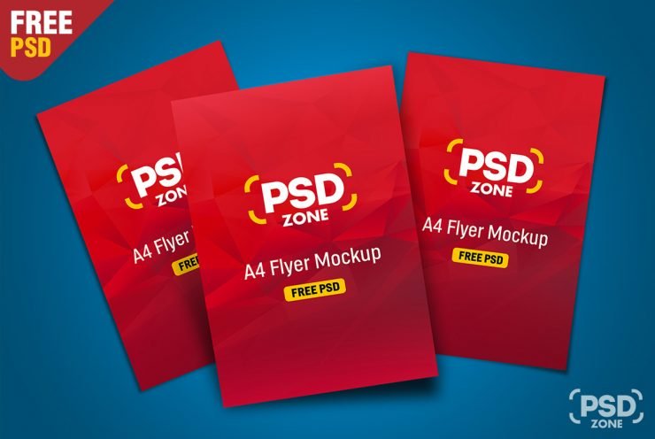 Multiple Flyer Mockup PSD