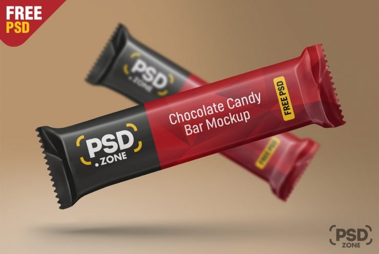 Chocolate Candy Bar Mockup PSD