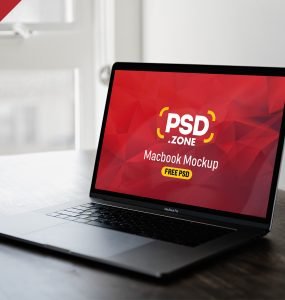 Gray Macbook Pro Mockup PSD
