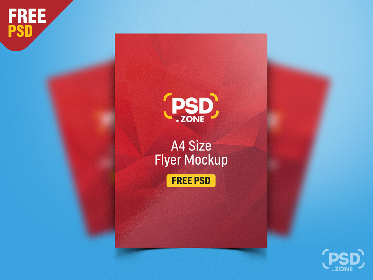A4 Size Flyer Mockup PSD PSD Zone A4 Size Flyer Mockup PSD PSD Zone