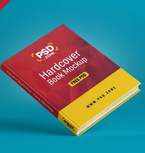 Floating Hardcover Book Mockup PSD