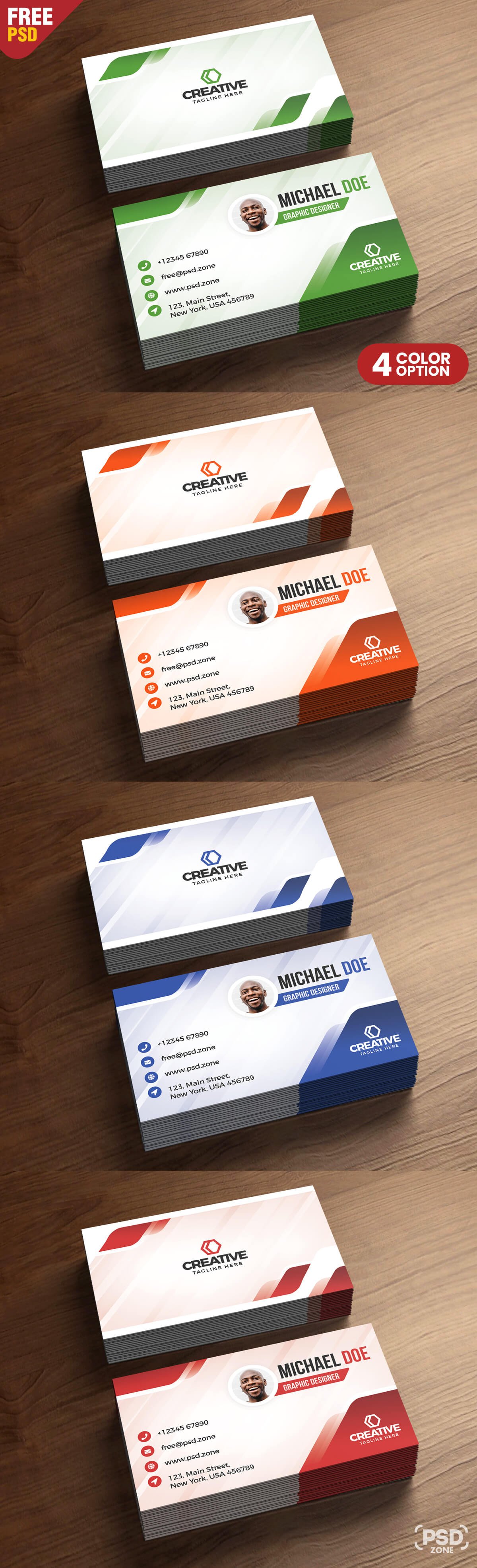Modern Business Cards Design PSD