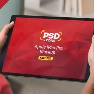 iPad Pro in Hand Mockup PSD