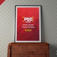 PSD Photo Poster Frame Mockup
