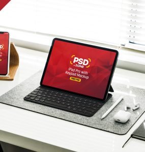 iPad Pro with iPhone X Mockup PSD