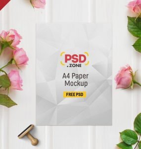A4 Paper Mockup Free PSD