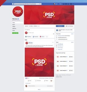 Facebook Page Mockup 2019 Template PSD