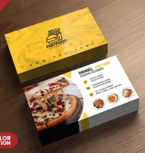PSD Fast Food Restaurant Business Card Design