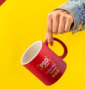 Hand Holding Coffee Mug Mockup