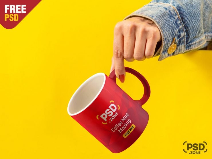 Hand Holding Coffee Mug Mockup