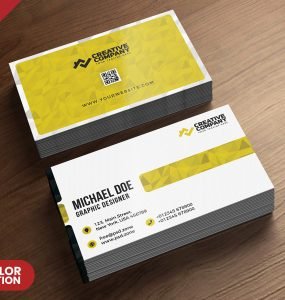 Simple Business Card Design Template PSD