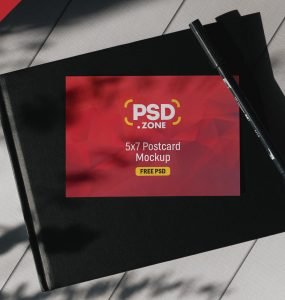 Landscape Postcard outdoor Mockup