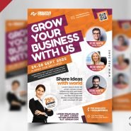 Business Conference Flyer Design PSD