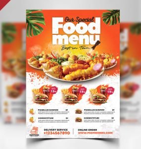 Fast Food Restaurant Flyer PSD