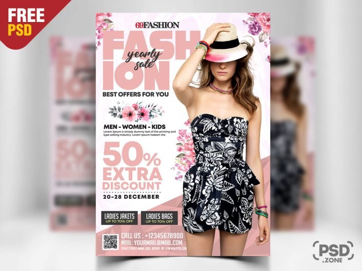 Fashion Sale Promotional Flyer PSD