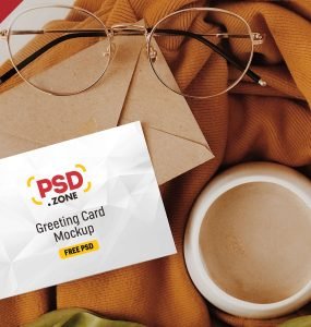 Greeting Card PSD Mockup