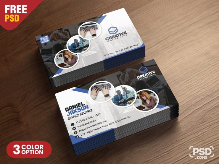 Corporate Business Card Template PSD