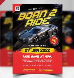 Car Show Event Flyer PSD Template