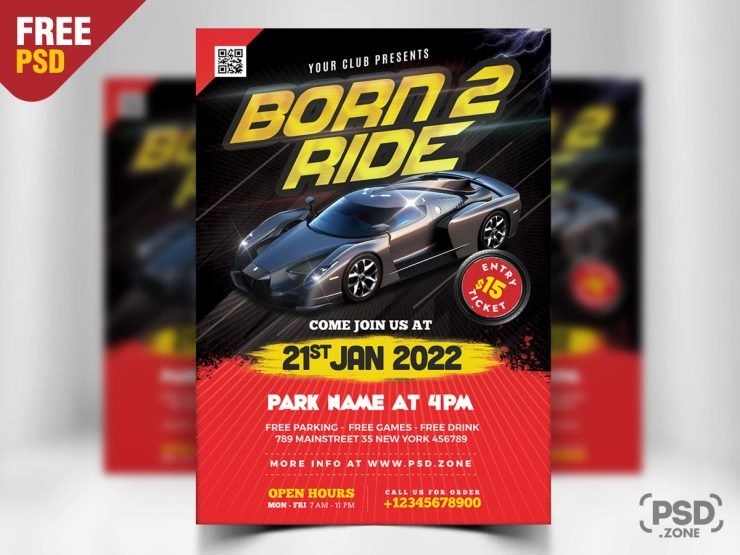 Car Show Event Flyer PSD Template