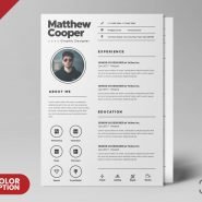 Clean Resume Template PSD Clean Resume Template PSD