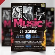 Music Night Party Flyer PSD Music Night Party Flyer PSD