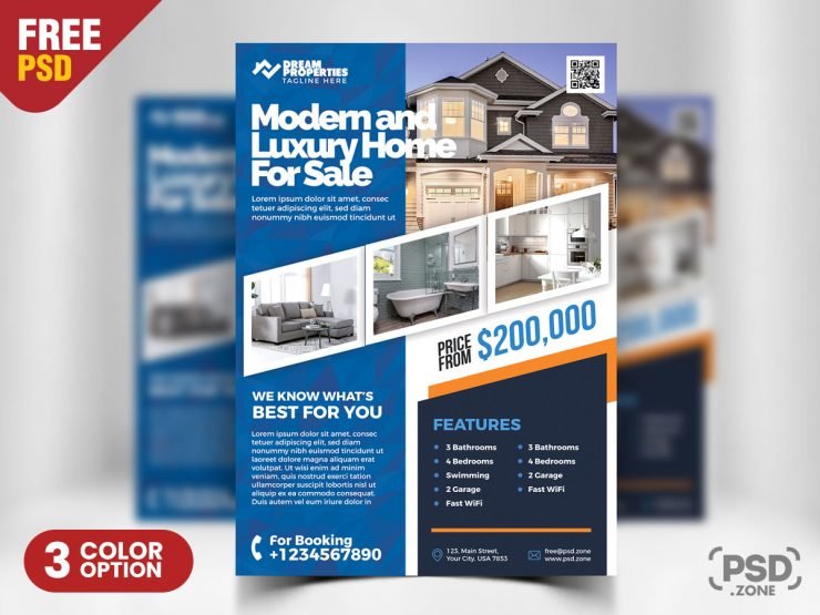 Real Estate Business Flyer PSD