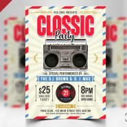 Retro Style Flyer Template PSD Retro Style Flyer Template PSD