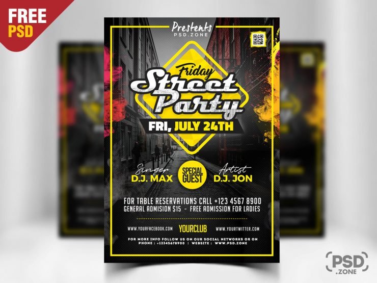Street Party Flyer PSD Template