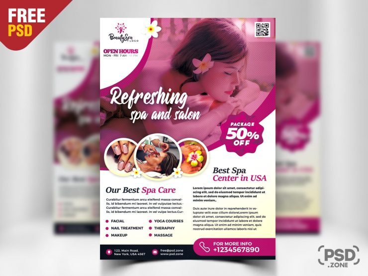 Spa Wellness Flyer Design PSD