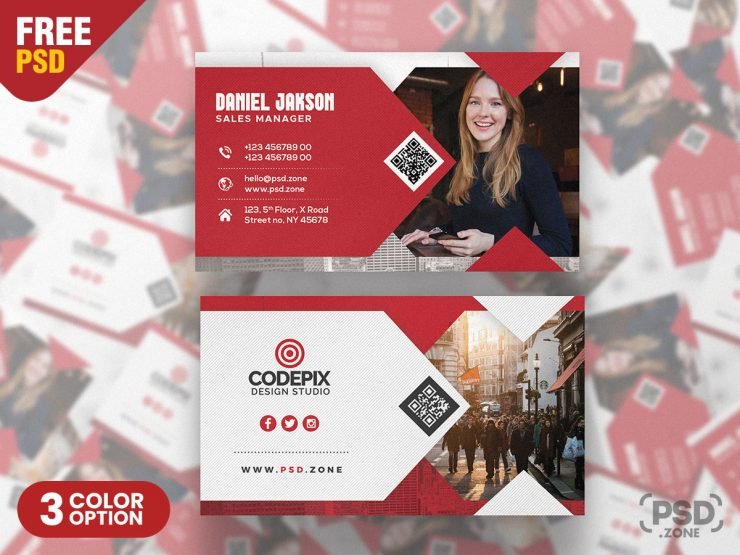 Modern Business Card Design PSD