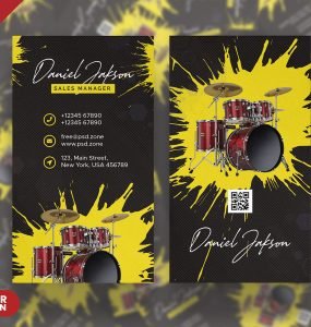 Music Band Business Card PSD