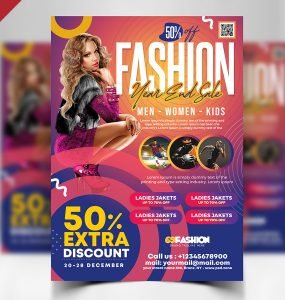 Year End Sale Flyer PSD