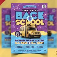 Back to School Party Flyer PSD Back to School Party Flyer PSD
