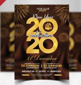 New Year Eve 2020 Event Flyer PSD