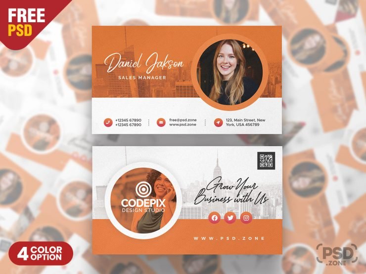 Best Corporate Business Card PSD Template