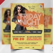 Friday Night Music Club Party Flyer PSD Friday Night Music Club Party Flyer PSD