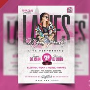 Ladies Night Party Flyer Design PSD